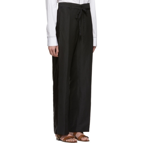 Ann Demeulemeester Black Linen and Silk Trousers size M (36) BNWT Missing Belt!! - Picture 2 of 15